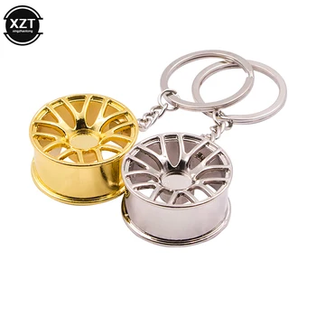 

Cool Luxury Metal Creative Keychain Wheel Rim Model Key Chain Car Personality Keyring Wheel Hub Key Chains Key Rings