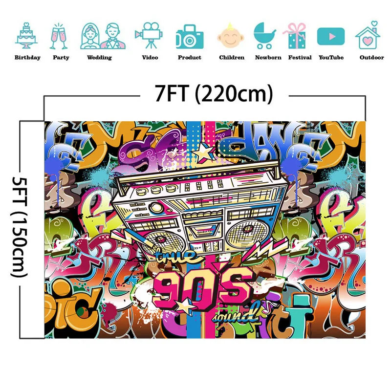 80 90 S Theme Birthday Backdrop Back To 90s Hi Pop Photography Background Music Graffiti Wall Birthday Party Banner Backdrops Background Aliexpress 80 90 s theme birthday backdrop back to 90s hi pop photography background music graffiti wall birthday party banner backdrops