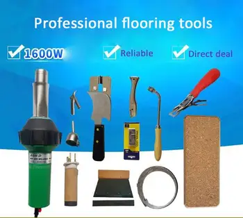 Buy 1600W Plastic Welding Gun D-type PVC Plastic Floor Construction Tool Ground Glue Carpet Welding Machine PP Plate Welder