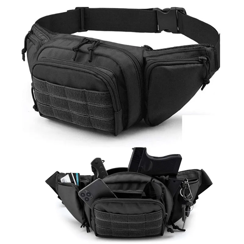 Tactical Waist Pistol Bag Multi functional Fanny Pack Shoulder Chest Assult Bag Outdoor