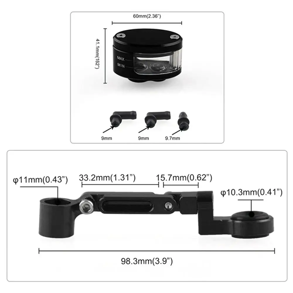 Универсальный мотоцикл тормозной бак сцепления цилиндр жидкости масляный резервуар чашки для Honda Yamaha Ducati Suzuki Kawasaki HC132
