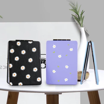 

Beaitiful Floral Makeup Mirror with 2 Side for Girl Portable Travel Folding Magnifying Compact Pocket Cosmetic Vanity Mirrors