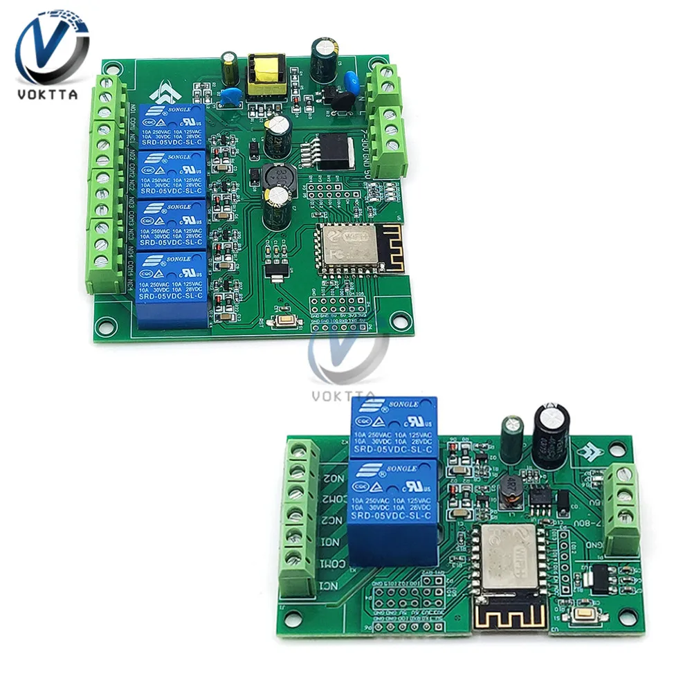 Беспроводной двухканальный 4-Канальный Релейный Модуль ESP8266 умная плата Wi-Fi для