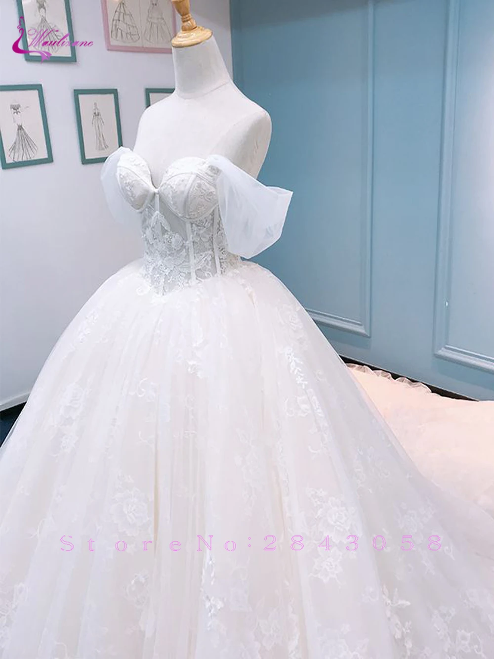 Waulizane великолепное бальное платье свадебное платье с тонкой костной поддержкой роскошное платье без бретелек для невесты