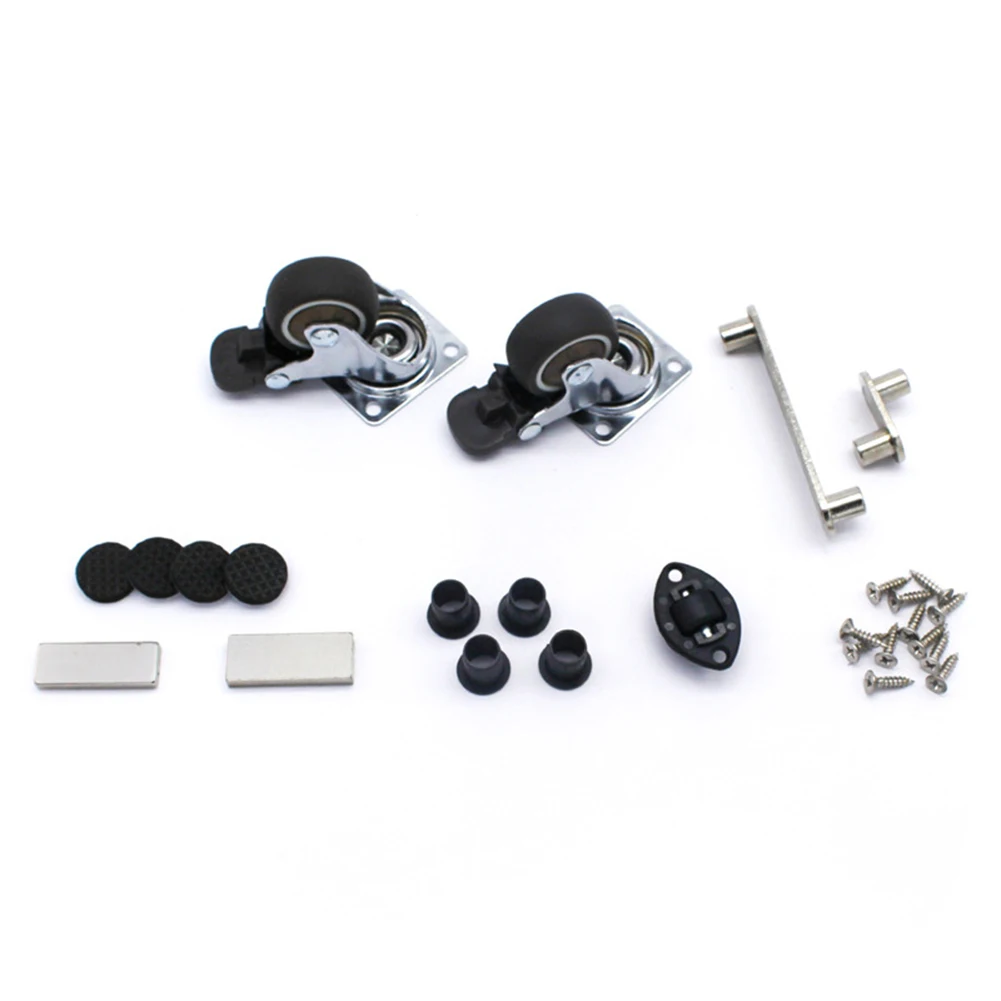 

2pcs Swivel Caster Wheels Rubber Base with Top Plate Bearing Heavy Duty Desks Coffee Tables WWO66