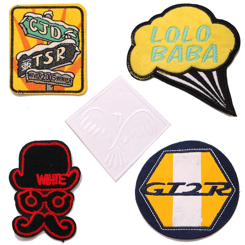 

Cartoon Decorative Road sign, ice cream pattern icon Embroidered Applique Patches For DIY Iron on Badges Stickers on a backpack