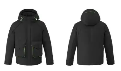 2 цвета xiaomi mijia мужская повседневная пуховая куртка 4 водонепроницаемый Зимний плотный пуховик умный дом - Цвет: black XL