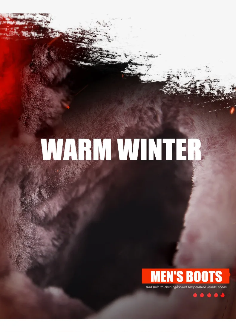 UEXIA/Новинка; очень теплые мужские зимние ботинки; теплые непромокаемые ботинки на меху; Плюшевые Мужские Зимние ботильоны; Botas Masculina