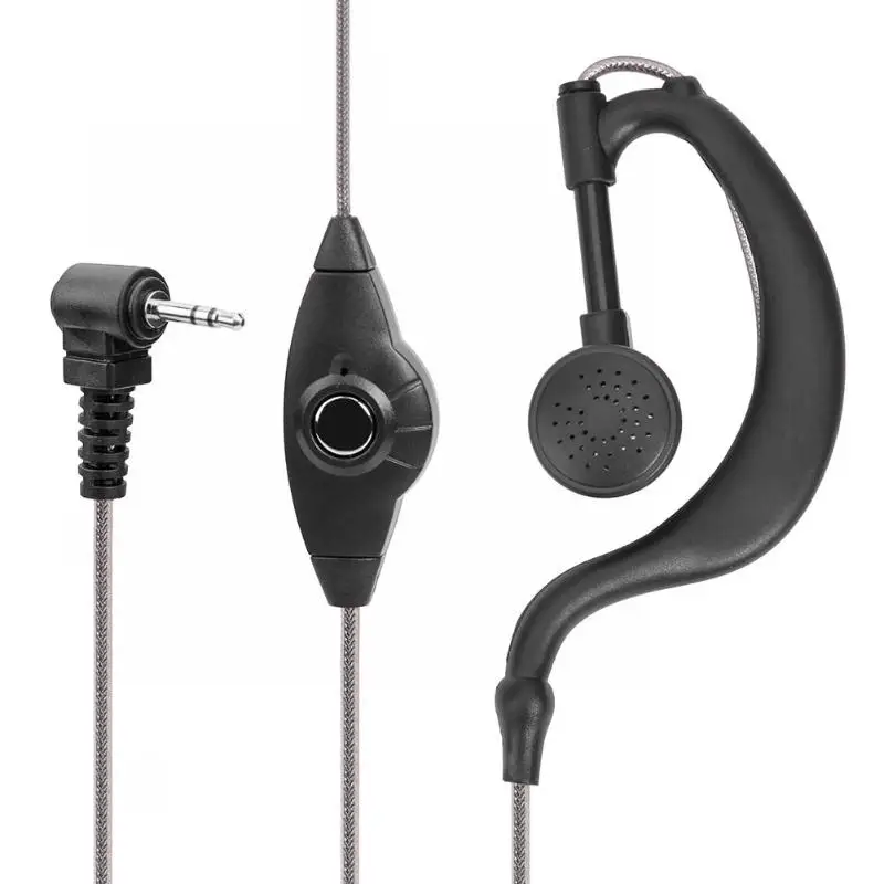 Precio reducido Auricular de gancho Universal de 1pin y 2,5mm con forma de G, con micrófono PTT para Motorola MTH600 MTH650 MTH600 MTH800 MTH850 MTP850 NyoA80j9g