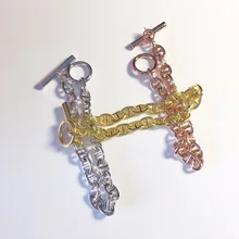 Высококачественный медный позолоченный глянцевый браслет с пряжкой для женщин, модные ювелирные изделия для женщин, лучший подарок