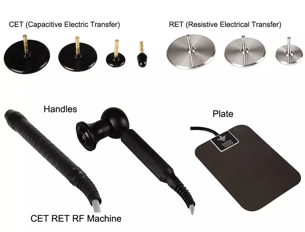 Портативный монополярный Cet ret rf diathermy колодки короткая СВЧ-текарная физиотерапия прибор для ухода за телом и похудения в продаже