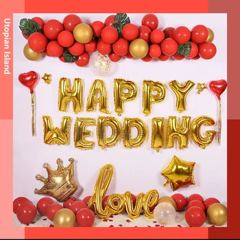 

136 pcs globes balloon wedding decoration marriage party decoration Heart shaped, star shaped, crown shaped, love shaped ballons