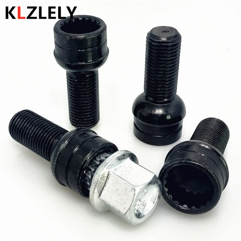 1 set m14 1 5mm anti theft steel wheels screw bolt key lock lug nut set