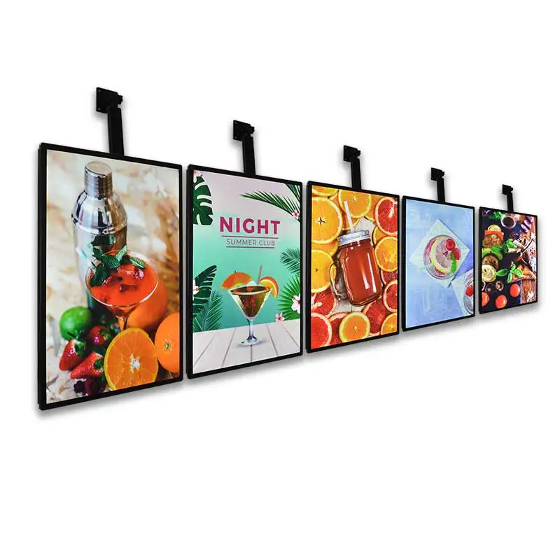 Cadre LED pour la publicité, boîte à lumière publicitaire pour restaurant,  panneau de menu mural