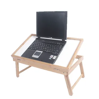 

1Pc Laptop Bed Desk Bamboo Rack Shelf Dormitory Bed Lap Desk Adjustable Table Portable Book Reading Tray Stand Table