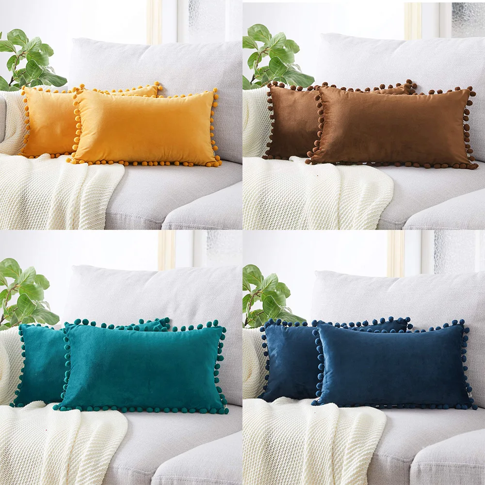 Pillowcase 30x50cm Sofa-Decorative Bedroom Living-Room Shaggy