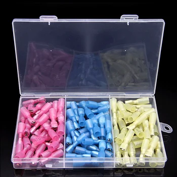 

90Pcs Female Electrical Cable Connectors Heat Shrink Wire Spade Terminals 1/4" Quick Disconnect Waterproof Insulated Connectors