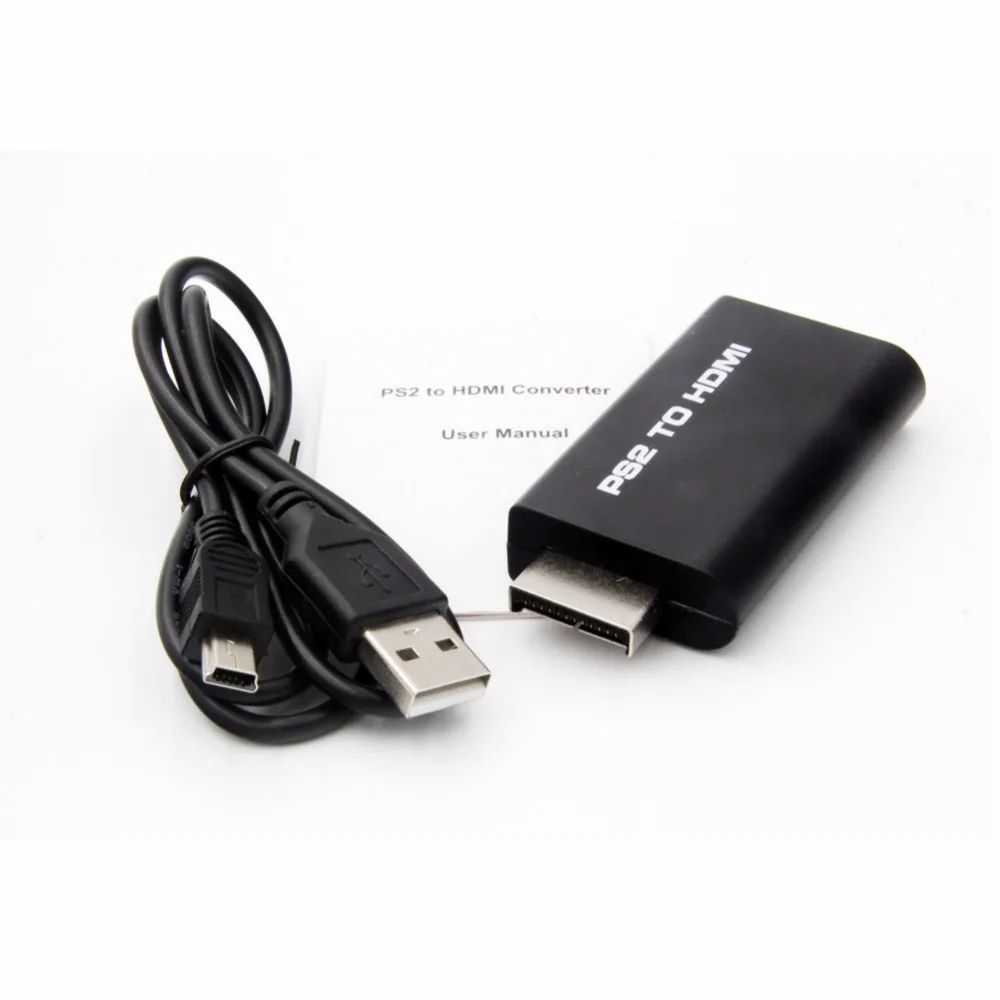  Per PS2 A HDMI HD Video Converter Audio Adapter Nero Ingresso USB Per HDMI Video/Segnali Audio Cavo