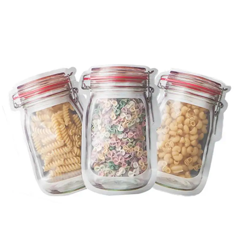 10 шт Mason Jar шаблон Reclosable самоклеющиеся Ziplock сумки для лечения запайки мешок