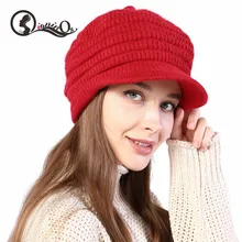 Вязанная женская шапка, зимние шапки для женщин, женские шапочки для девочек, шапки Skullies Bonnet Femme SnapBack, теплая шерстяная шапка mujer