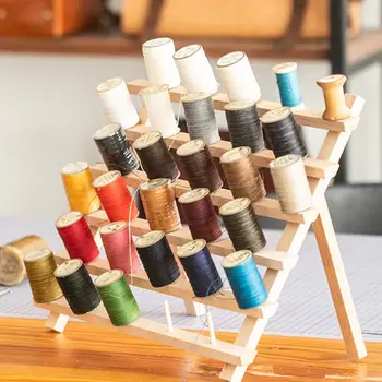 

Sewing Lines Storage Rack Embroidery Folding Hanging Wooden Thread Spool Sewing Organizer Tailor Thread Holder Stand