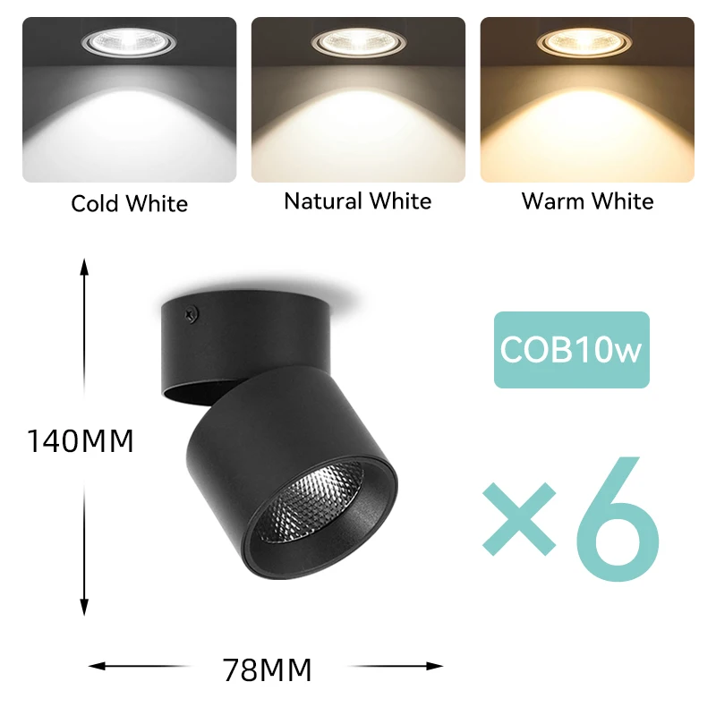 modern ceiling lights Led Downlights Foldable Spot LED Downlight Spotlight  Lights 220V Ceiling 10/15/25W Surface Mounted Lamp Kitchen Indoor Light black downlights Downlights