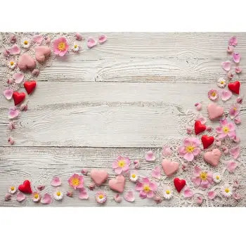 

Vinyl Custom Photography Backdrops Prop Flower Wood Planks Christmas day theme Photo Studio Background NY-2157589