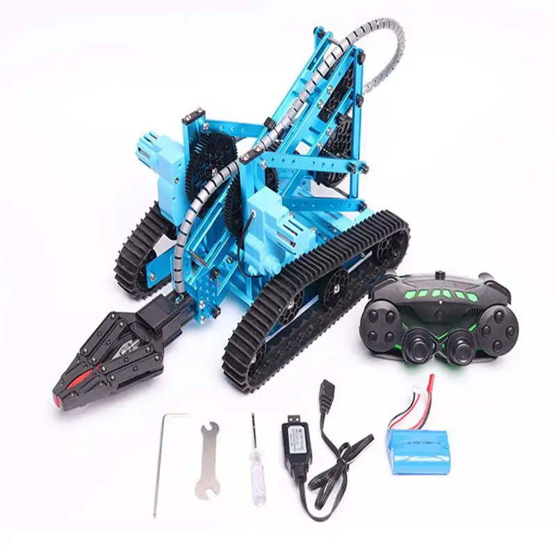 

TongLi K1 DIY Metal RC Robot Arm High Quality Thickening Steel Materials Support To Move On Uneven Road Easy To Control