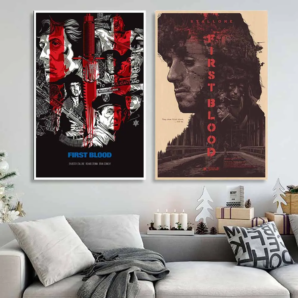 

Rambo First Blood Classic Movie Canvas Painting Posters And Prints Wall Pictures For Living Room Classic Decorative Home Decor