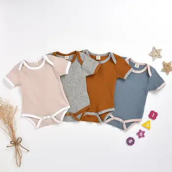 

Cute Short Sleeve Stripe Rompers for Inflant Babys Cotton One Pieces Romper Inflant Summer Jumpsuit Newborn Toddler Clothes B2