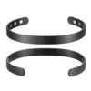 OKtrendy Magnetic Bracelet Black Plated Men Health Energy Magnet Bracelets 8mm Adjustable Cuff Titanium Bangles for Women 4