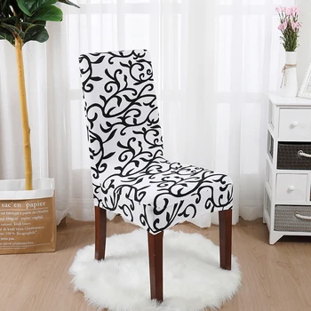 

1/2/4PCS Flower Printing Removable Chair Cover Big Elastic Slipcover Modern Kitchen Seat Case Stretch Chair Cover For Banquet