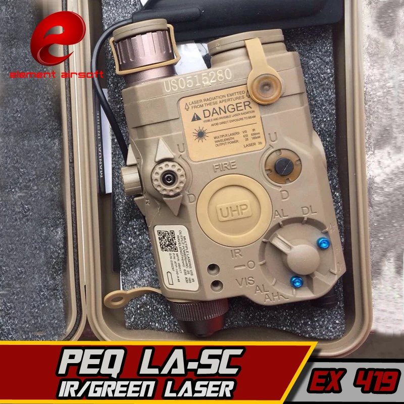 Элемент страйкбол surefir M300 Мини Охота Wapen свет ИК зеленый лазер PEQ15 двойной переключатель управления тактический пистолет фонарик для оружия - Цвет: EX419DE