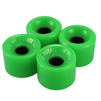 

PUENTE 4Pack Skateboard Wheels PU Wearable Flexible Durable 70X51mm Skateboard Rebuilding or Repair Kit
