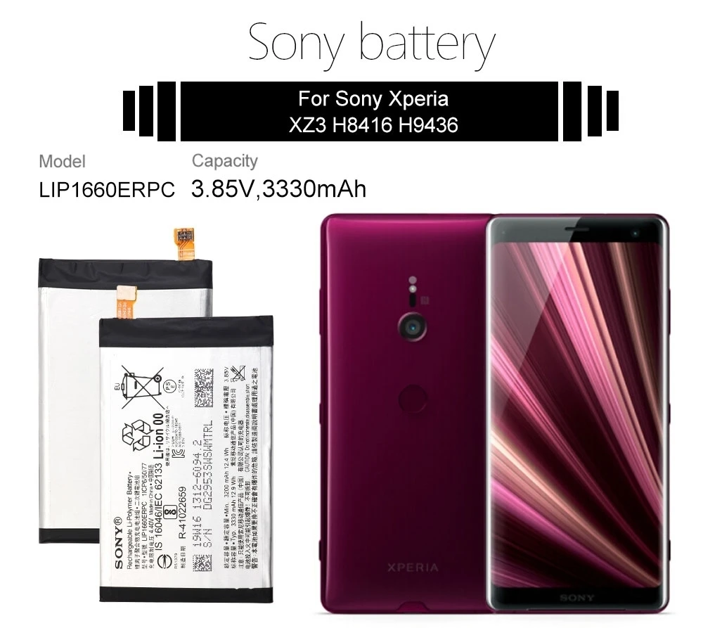 Sony аккумулятор для телефона для sony Xperia xz3 h8416 h9436 LIP1660ERPC 3200 мАч Замена батареи сотового телефона инструменты