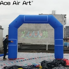 3,6 м W синий цвет надувная АРКА, съемный стикер коробки начать финишную линию арки с бесплатным воздуходувкой для США