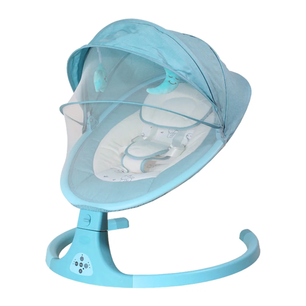 Music Infant Baby Electric Swing Rocking Bouncing Chair Bluetooth Comfort Cradle Bed Shaker Nylon Fabric