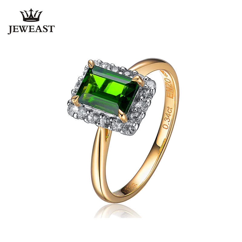 ENZO Natural topaz 18K Pure Gold 2020 New Hot Selling Top Ring Women Heart Shape For Ladies Woman Genuine Jewelry | Украшения и