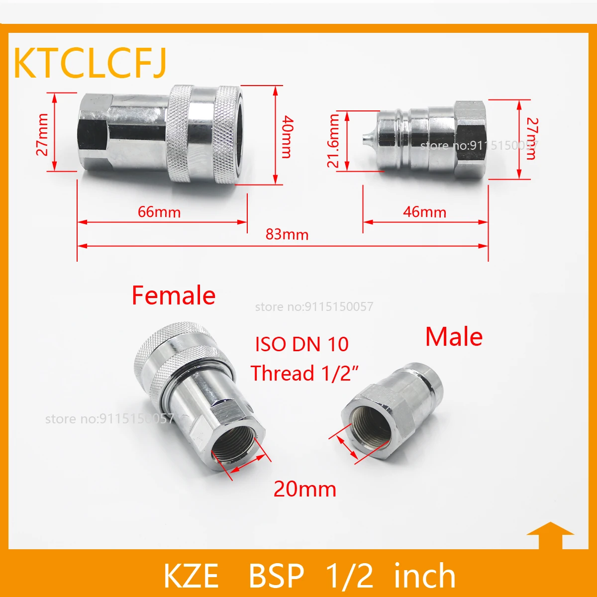 plugue de aço carbono fechado, acoplamento rápido, 1 4 