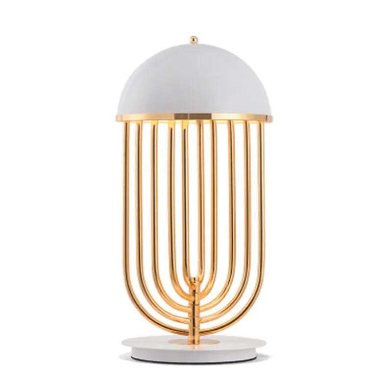 

Nodic Mushroom Shape Table Lamp With Gold Ring Metal Base Ringbase abajour deco