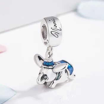 

Real 925 Sterling Silver Enamel Little Flying Elephant Dangle Charm Fit Original Pandora Bracelet Women DIY Jewelry Pendant Bead