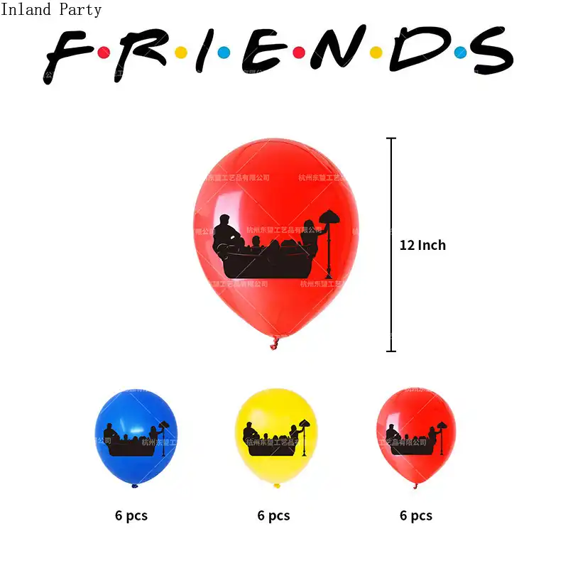 1set Friends Tv Show Themes Happy Birthday Banner Birthday Party Decorations Balloons Cake Topper Happy Birthday Garland Flags Party Diy Decorations Aliexpress