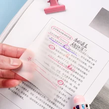 Yoofun 50 Sheets Waterproof PET Transparent Memo Sticky Note Paper Daily To Do It Check List Paper Post-it Office School Supplie