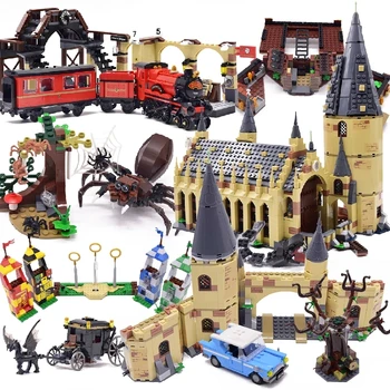 

New 2020 Magic Harris Series Clock Tower Castle Building Blocks Classic Model Sets Bricks Kids Kits Cartoon Game TV Animals