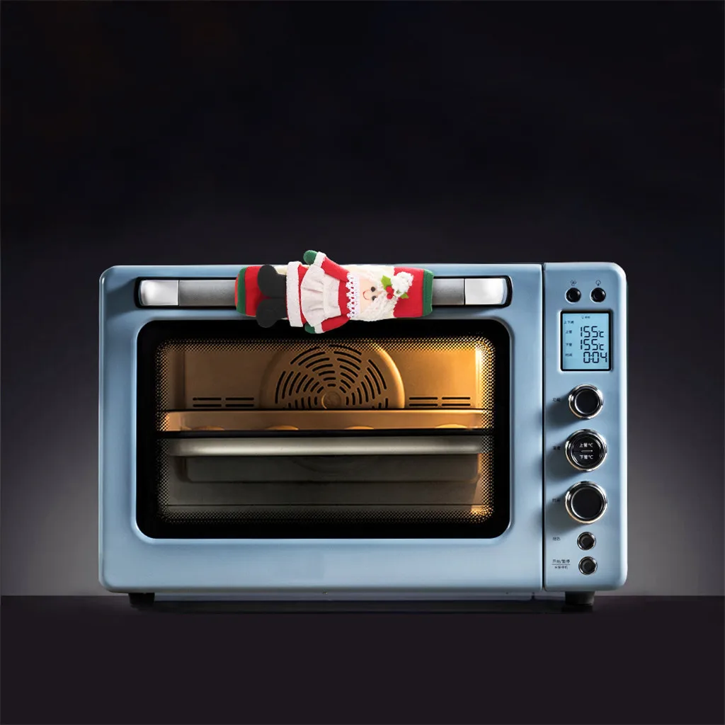 Мультфильм стерео Санта-Клаус Микроволновая печь перчатки для кухни анти-ожоги горшок зажимы утолщаются изолированные термопечи рукавицы