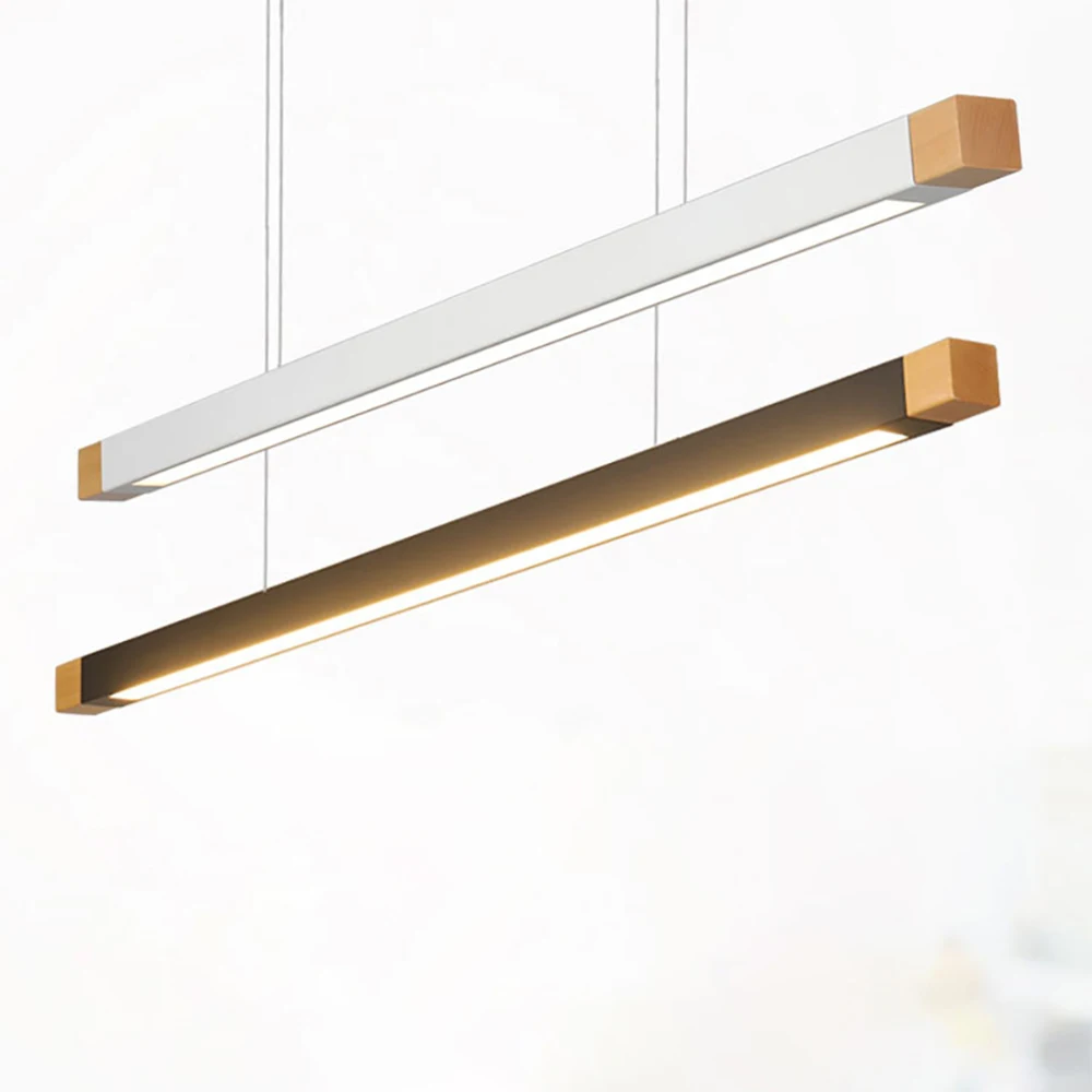

Modern LED Office Pendant Lights Personality Simple Creative Lighting Long Strip Pendant Lamp Office Building Supermaket Lamps