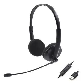 

Call Center USB Headset Noise Cancelling Headset Headphone with Microphone Volume Control Function