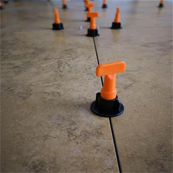 

50 Pcs Tile Leveling System Reusable for Wall or Floor Tile Leveling Device Spacer Tools Level Wedges Locator Spacers Plier