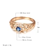 Kinel Blue Natural Zircon 585 Rose Gold Ring Hollow Crystal Flower Ethnic Bride Wedding Rings for Women Vintage Fine Jewelry ► Photo 2/6