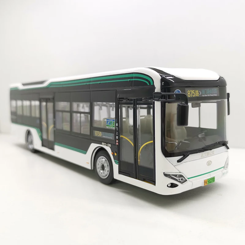 

Shanghai Bus Series 875 Road Toy Car Metal Vehicle Model 1:43 Scale Limited Edition Diy Bus Home Decoration Collection Gift